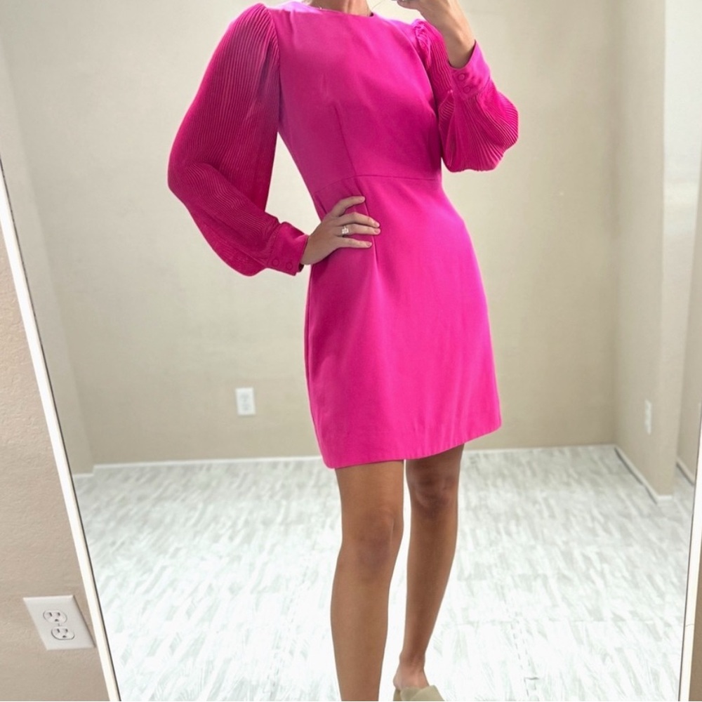J Crew Pleated Sleeve Mini Dress - Picture 3 of 3